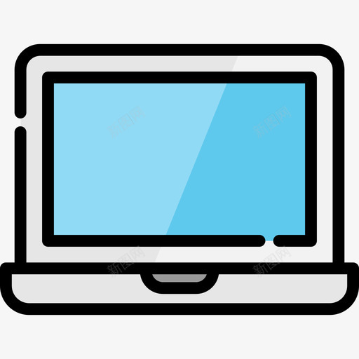笔记本电脑电子元件3线性颜色图标svg_新图网 https://ixintu.com 电子元件3 笔记本电脑 线性颜色