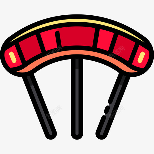 滑翔伞夏季运动2线性颜色图标svg_新图网 https://ixintu.com 夏季运动2 滑翔伞 线性颜色
