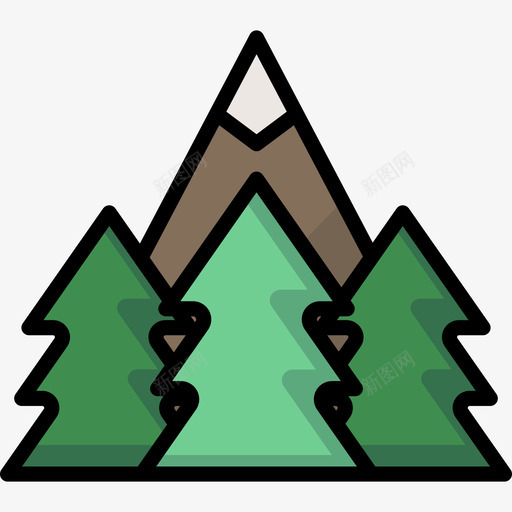 森林冒险47线性颜色图标svg_新图网 https://ixintu.com 冒险47 森林 线性颜色