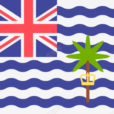 英属印度洋领土国际旗帜4广场图标图标