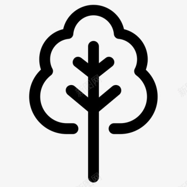 树木绿色自然图标图标