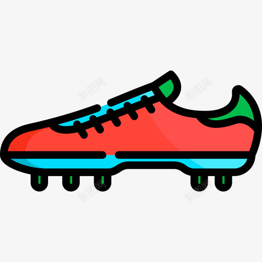 靴子足球队线性颜色图标svg_新图网 https://ixintu.com 线性颜色 足球队 靴子
