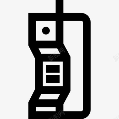 移动电话80年代7线性图标图标