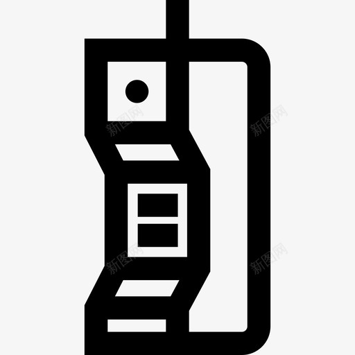 移动电话80年代7线性图标svg_新图网 https://ixintu.com 80年代7 移动电话 线性