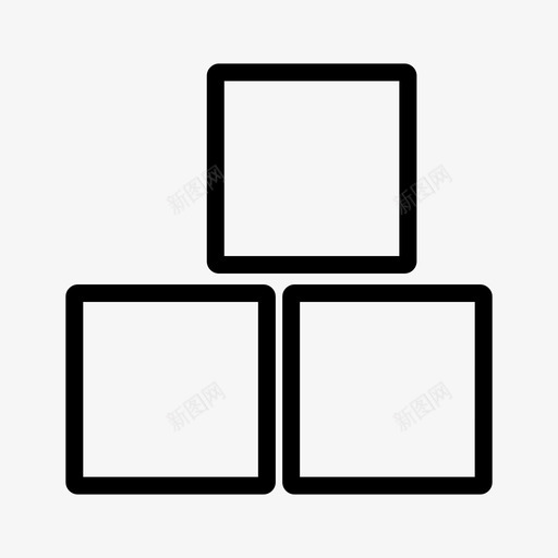 包装盒子按钮图标svg_新图网 https://ixintu.com ios 包装 形状 按钮 正方形 用户界面 盒子 网页设计
