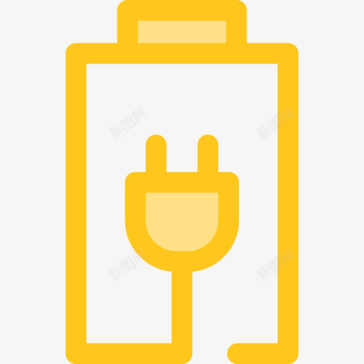 电池电子15黄色图标svg_新图网 https://ixintu.com 电子15 电池 黄色
