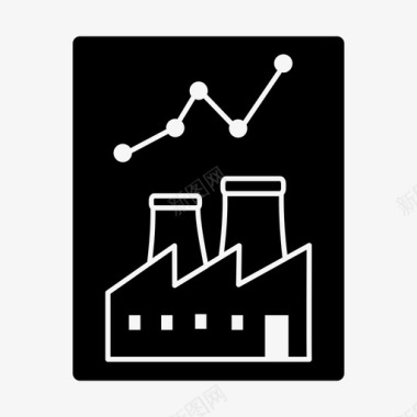 生产分析公司工厂图标图标