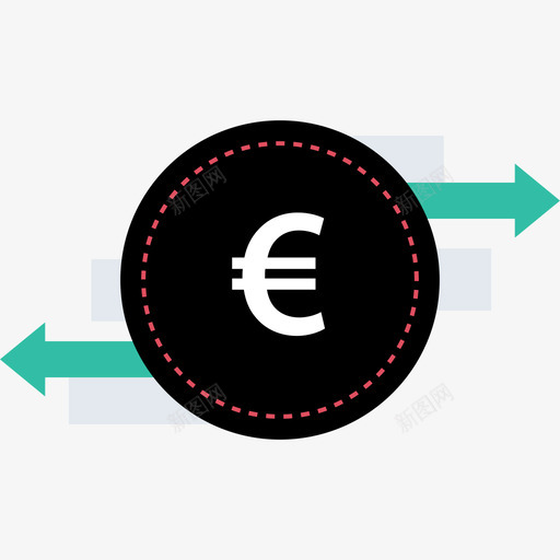 欧元银行和金融11持平图标svg_新图网 https://ixintu.com 持平 欧元 银行和金融11