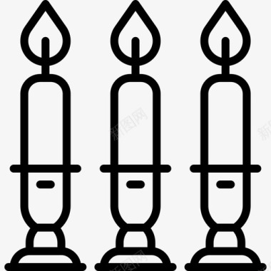 蜡烛第一次圣餐直系图标图标