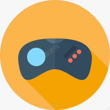 游戏控制器游戏5扁平图标图标