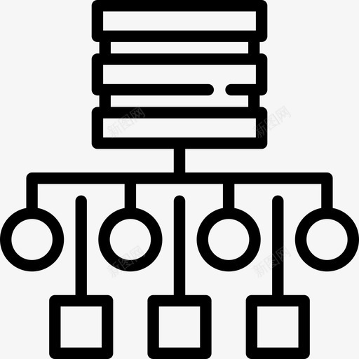 服务器大数据和网络分析线性图标svg_新图网 https://ixintu.com 大数据和网络分析 服务器 线性