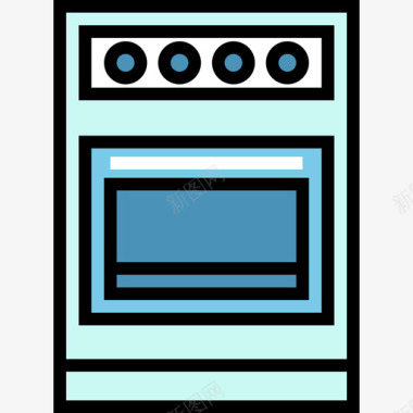 厨房包小工具5线性颜色图标图标