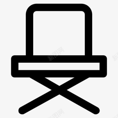 椅子导演家具图标图标