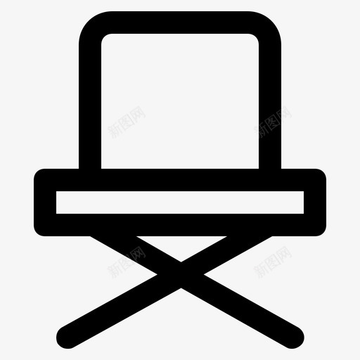 椅子导演家具图标svg_新图网 https://ixintu.com 内饰 内饰和家具 家具 导演 座椅 椅子
