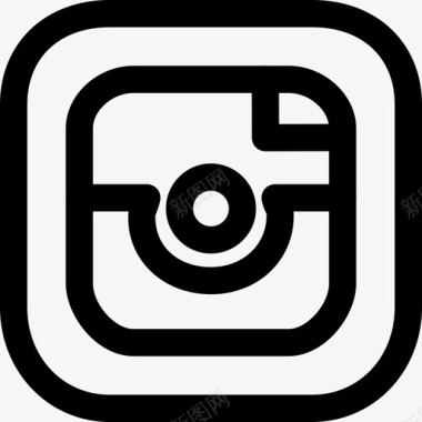 Instagram社交媒体2832px线图标图标