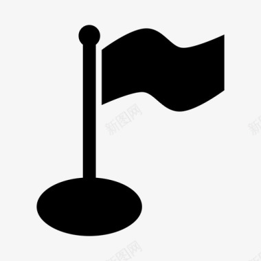 旗帜目标高尔夫图标图标