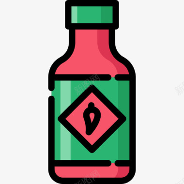 墨西哥辣椒原色图标图标