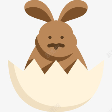 复活节兔子复活节9平铺图标图标