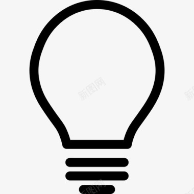 灯泡家用电器和家具直线型图标图标