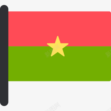 布基纳法索5号国际国旗桅杆图标图标