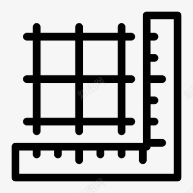 尺子内容数学图标图标