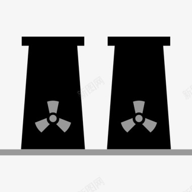 核电站能源环境5平坦图标图标