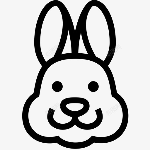 兔子兔子脸兔子头图标svg_新图网 https://ixintu.com 兔子 兔子图标 兔子头 兔子脸
