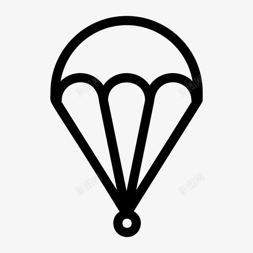 降落伞飞行游戏图标svg_新图网 https://ixintu.com 旅行 游戏 游戏线图标 运输 降落伞 飞行