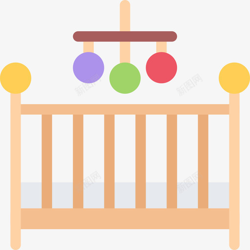 婴儿床儿童学校公寓图标svg_新图网 https://ixintu.com 儿童学校 公寓 婴儿床