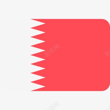 巴林国际国旗6圆形矩形图标图标