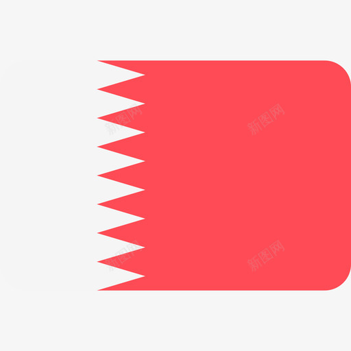 巴林国际国旗6圆形矩形图标svg_新图网 https://ixintu.com 国际国旗6 圆形矩形 巴林