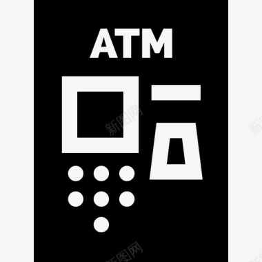 Atm银行货币2已填充图标图标