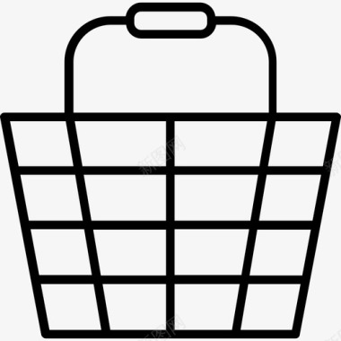 购物篮超市16直线型图标图标