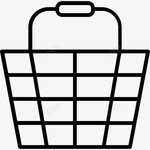 购物篮超市16直线型图标svg_新图网 https://ixintu.com 直线型 购物篮 超市16