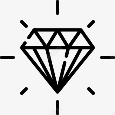 钻石豪华9直线型图标图标