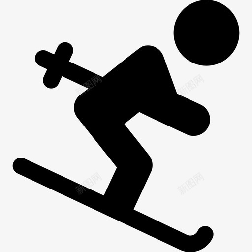 滑雪冬季运动5填充图标svg_新图网 https://ixintu.com 冬季运动5 填充 滑雪