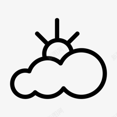 云气候预报图标图标