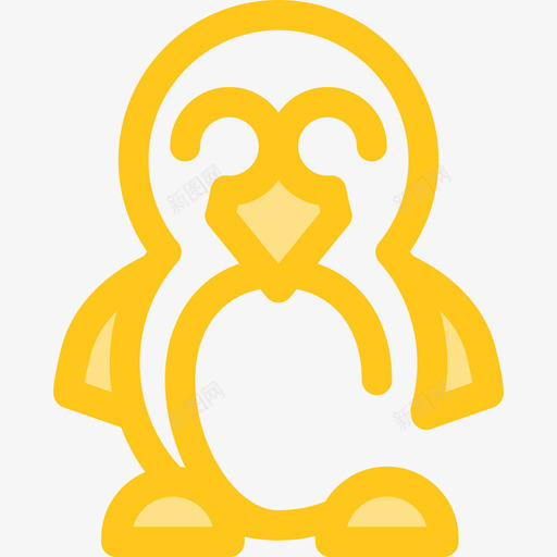 Linux徽标6黄色图标svg_新图网 https://ixintu.com Linux 徽标6 黄色