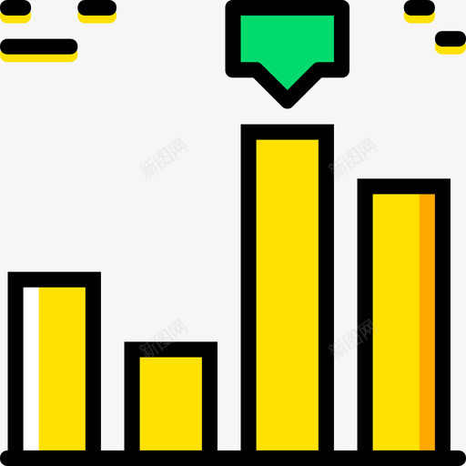 条形图营销11黄色图标svg_新图网 https://ixintu.com 条形图 营销11 黄色