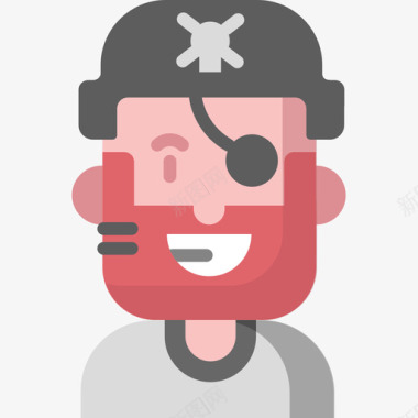 海盗阿凡达12扁平图标图标