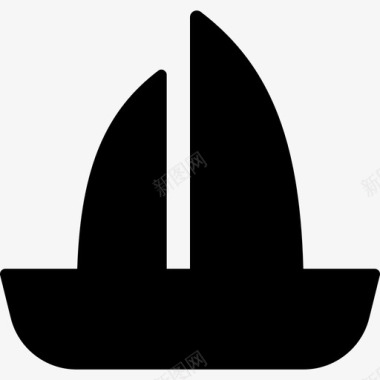 帆船运输工具帆船套件图标图标
