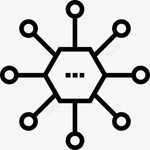 组织业务20直线图标svg_新图网 https://ixintu.com 业务20 直线 组织