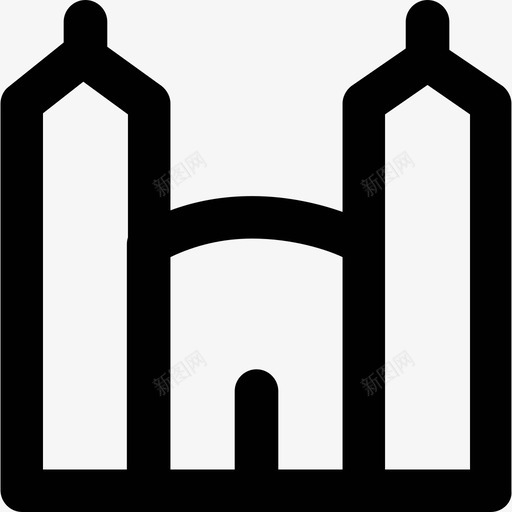 城堡建筑和家具大胆的圆形图标svg_新图网 https://ixintu.com 城堡 大胆的圆形 建筑和家具
