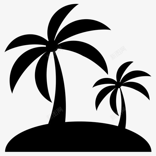 热带岛屿棕榈树天堂图标svg_新图网 https://ixintu.com 假日雕文图标 夏天 天堂 暑假 棕榈树 热带岛屿