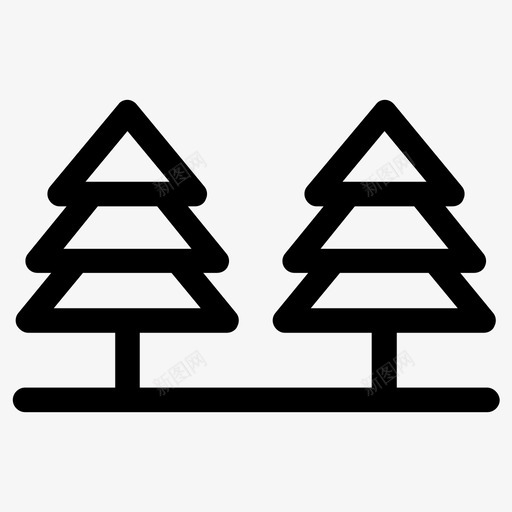 树木圣诞树森林图标svg_新图网 https://ixintu.com 圣诞树 天然树叶生态园天然林 松树 树木 森林 植物树 自然