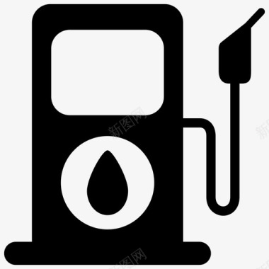 加油站燃料气泵图标图标