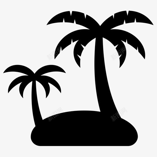 热带岛屿棕榈树天堂图标svg_新图网 https://ixintu.com 夏天 天堂 暑假 棕榈树 热带岛屿 自然和野餐字形图标