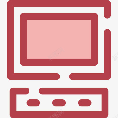 电脑电子14红色图标图标
