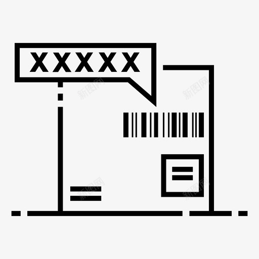 跟踪号条形码送货图标svg_新图网 https://ixintu.com 包裹 条形码 装运 跟踪号 送货 邮政服务到您的前门