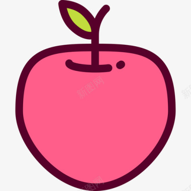 苹果感恩节3线形颜色图标图标